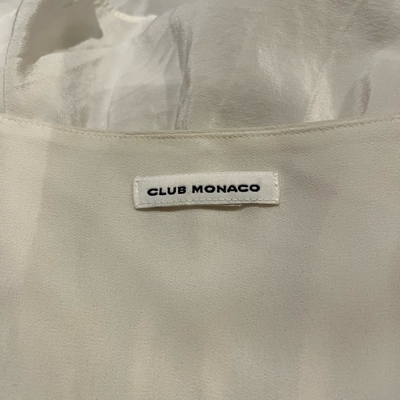 Club Monaco White Silk Peplum Tank - Picture 5 of 5